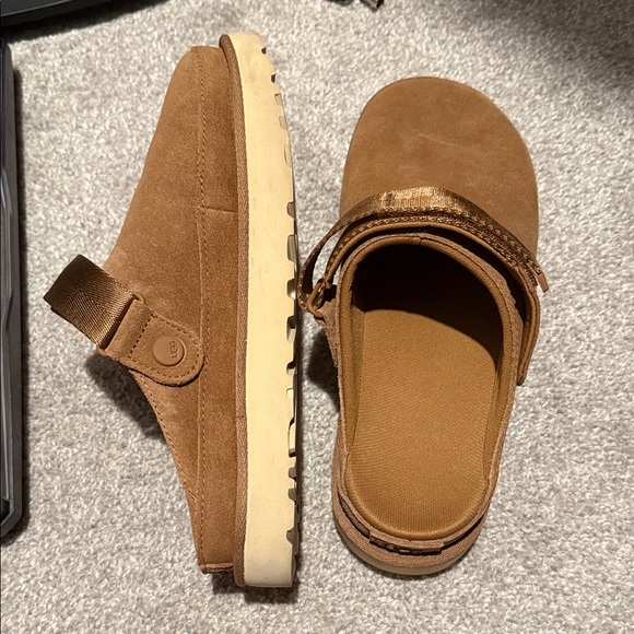 UGG Chestnut Suede Back-Strap Clogs - Picture 4 of 7